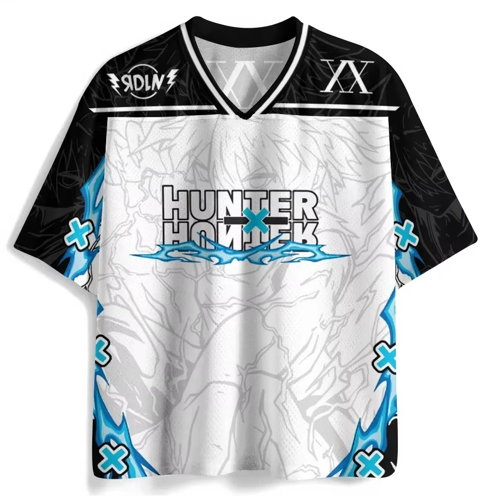 Hunter X Hunter Uniform - Bandai Killua Zoldyck Rugby Style Jersey