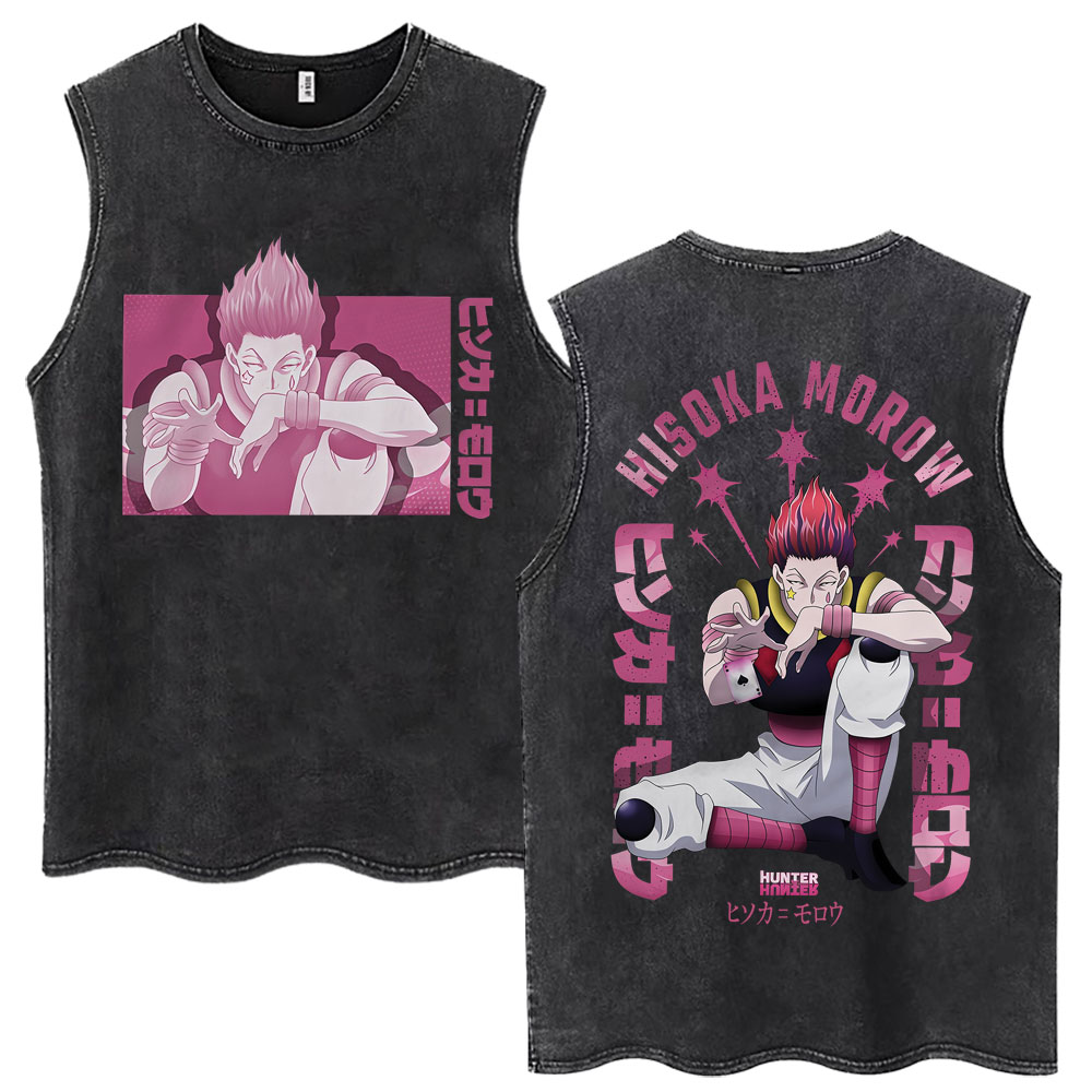 Hunter X Hunter Uniform - Washed Cut Off Sleeveless Vest Hisoka