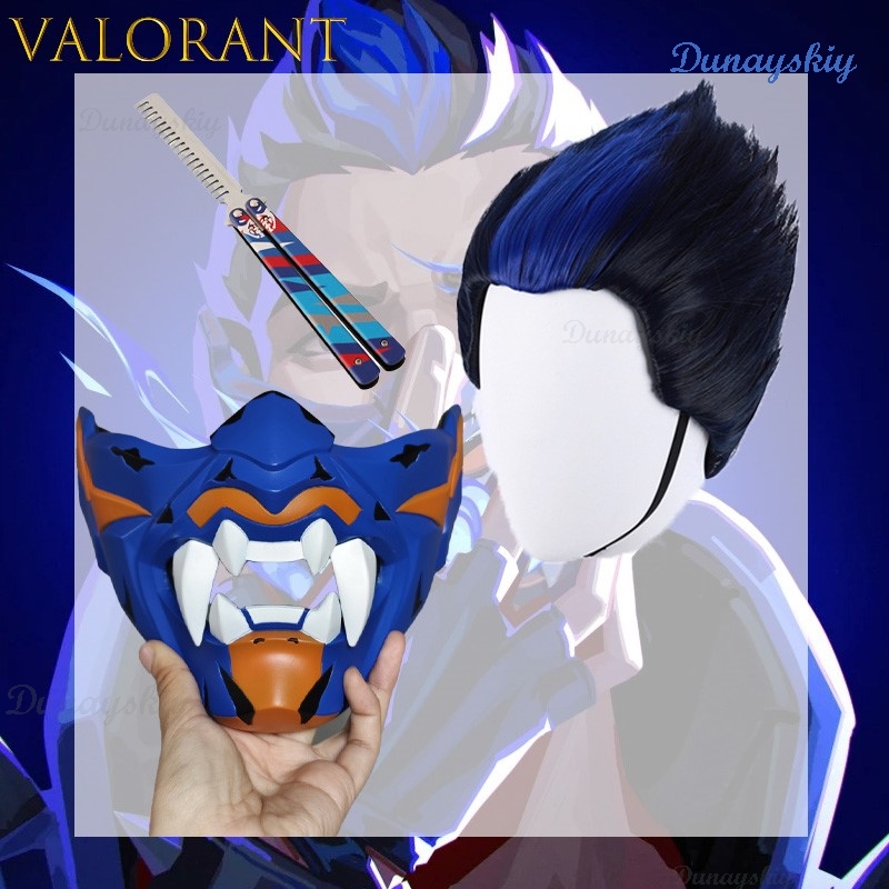 Anime Cosplay Face - Tanjong VALORANT Yoru Cosplay Wig With