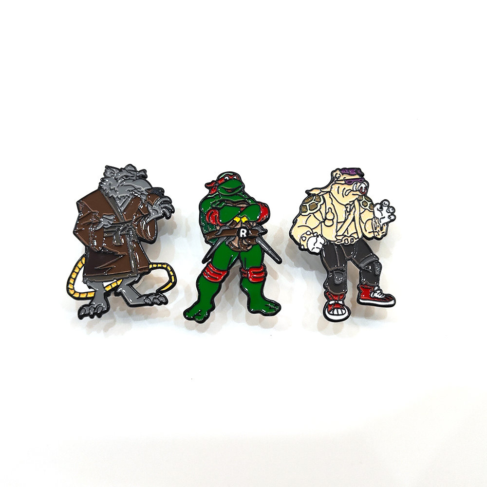 Anime Cosplay Ninja - 3pcs Vintage Ninja Turtles Pins Set