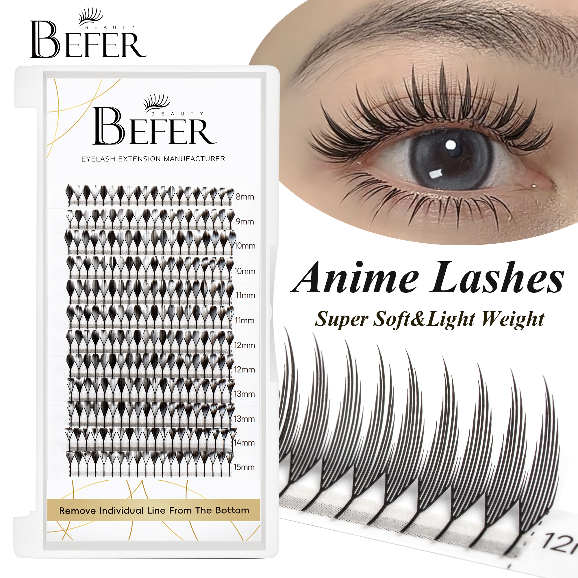 Befer Beauty Anime Lashes 240  – Anime Cosplay Lashes recenzja i cena