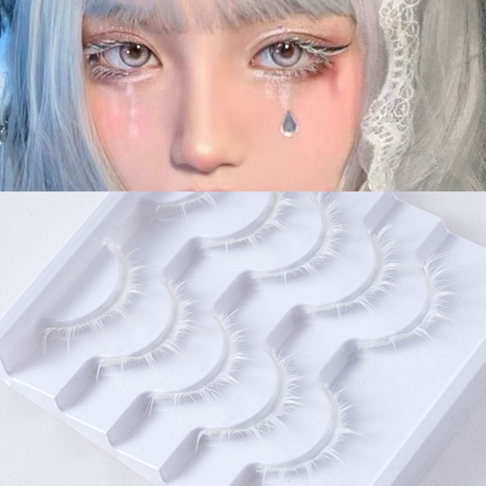 White White Anime Eyelashes Ja – Anime Cosplay Lashes recenzja i cena