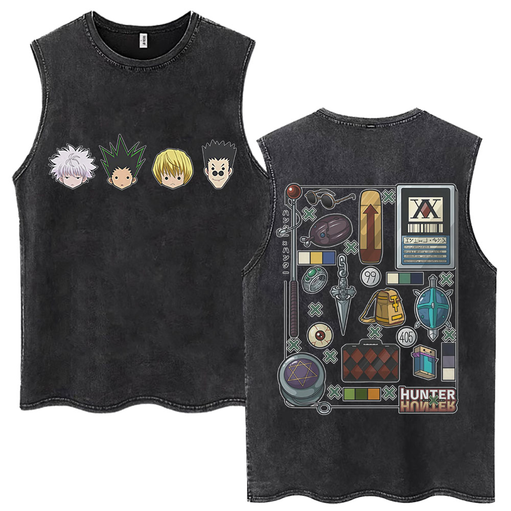 Washed Cut Off Sleeveless Vest – Hunter X Hunter Uniform recenzja i cena