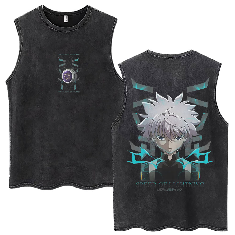 Washed Cut Off Sleeveless Vest – Hunter X Hunter Uniform recenzja i cena