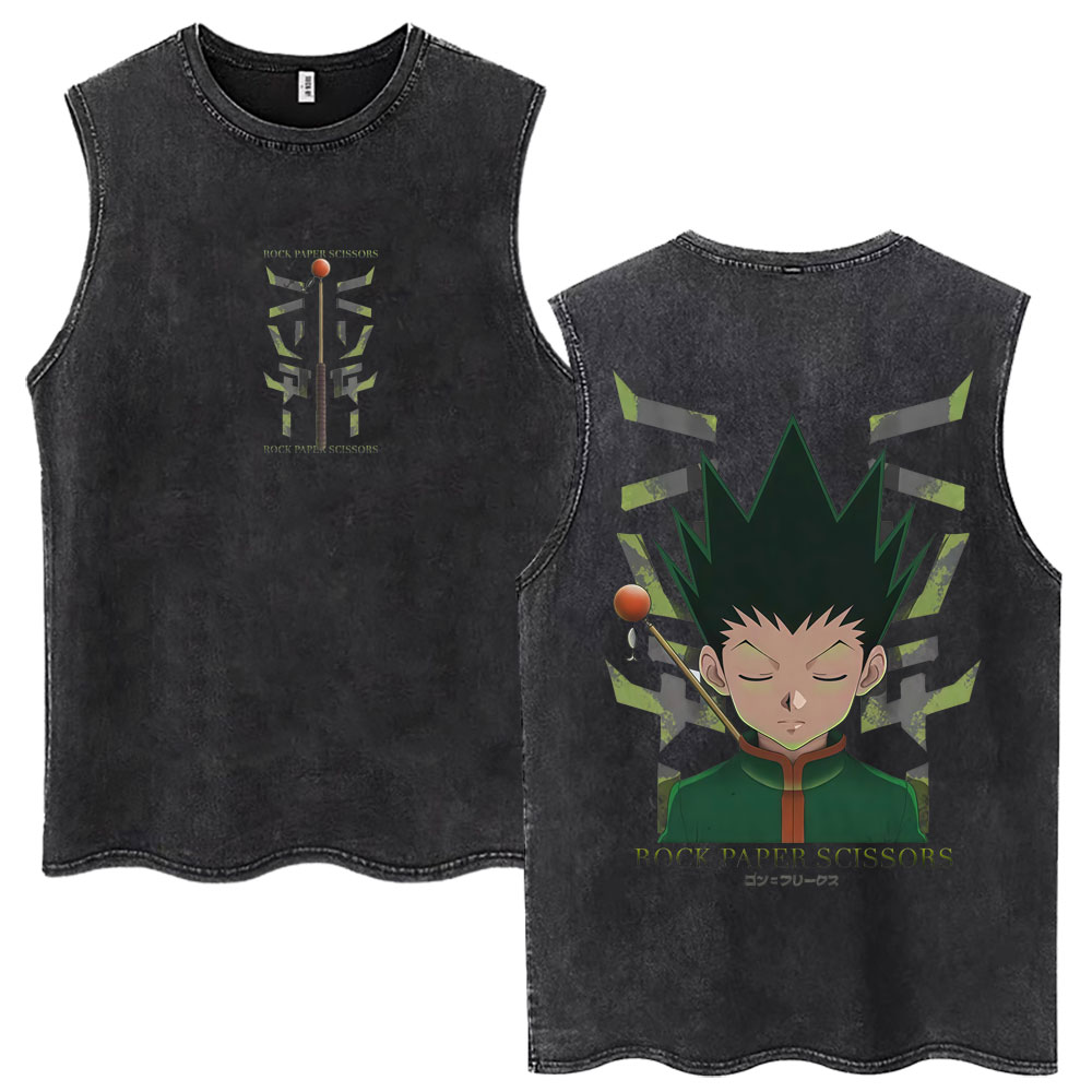 Washed Cut Off Sleeveless Vest – Hunter X Hunter Uniform recenzja i cena