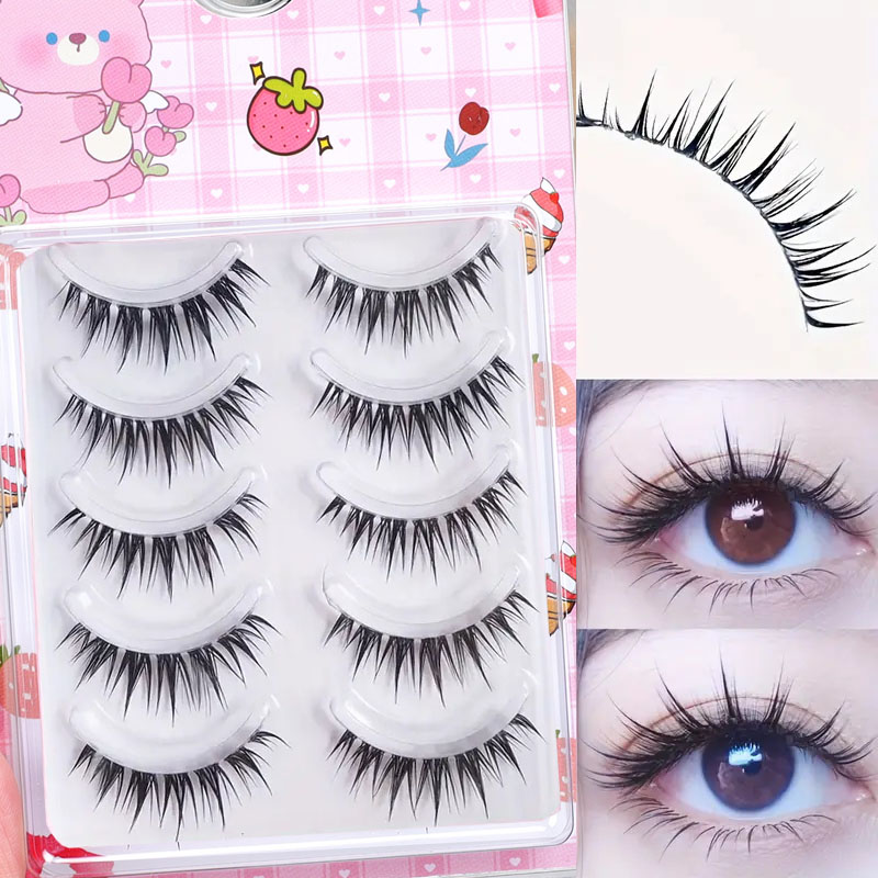 5 Pairs of Wet Comic Eyelashes – Anime Cosplay Lashes recenzja i cena
