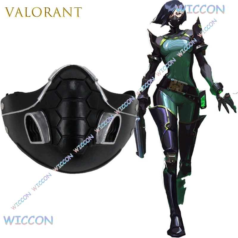 Valorant Viper Snake Mask Wig  – Anime Cosplay Face recenzja i cena