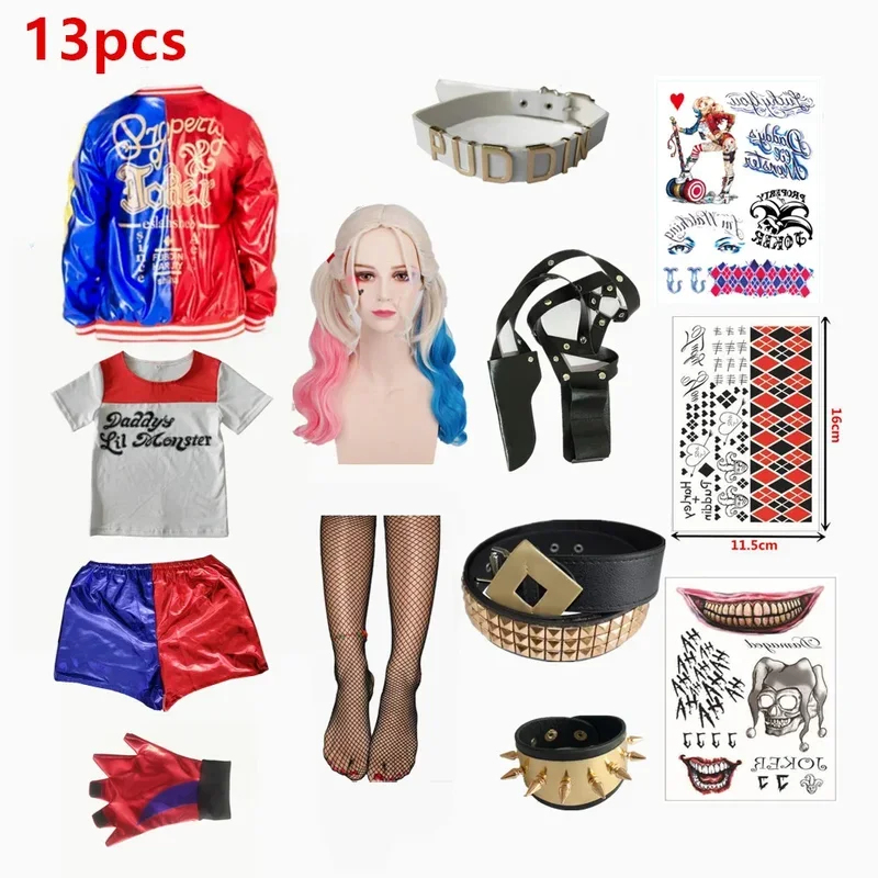 ABC123Halloween Kids Adult Cos – Anime Harley Quinn Cosplay recenzja i cena
