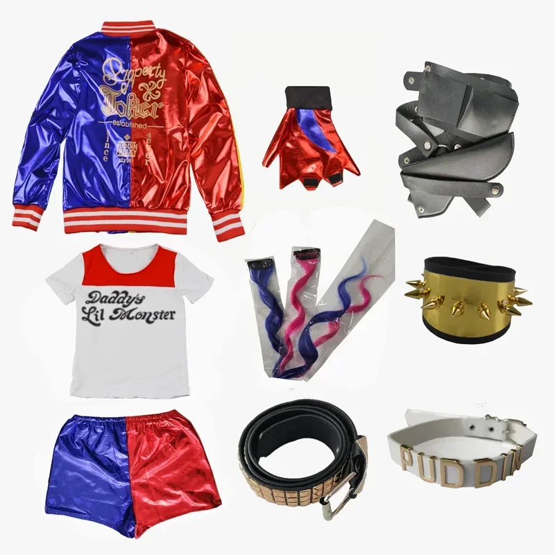 ABC123Halloween Kids Adult Cos – Anime Harley Quinn Cosplay recenzja i cena