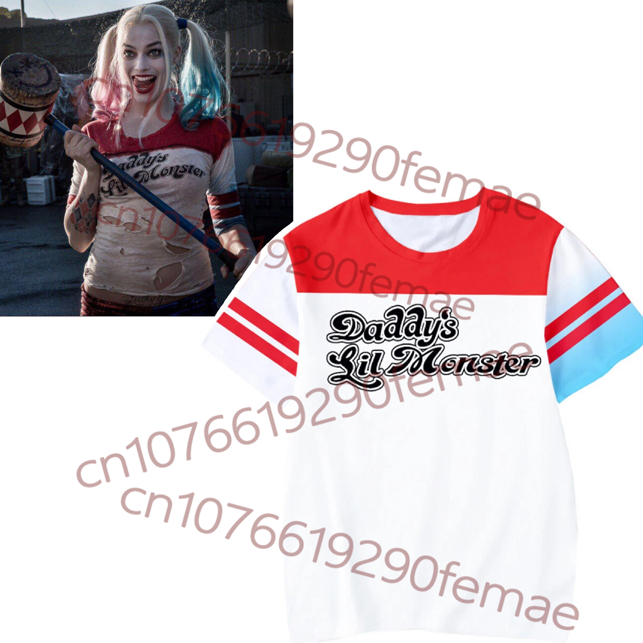 New Kids Short Sleeve: Suicide – Anime Harley Quinn Cosplay recenzja i cena