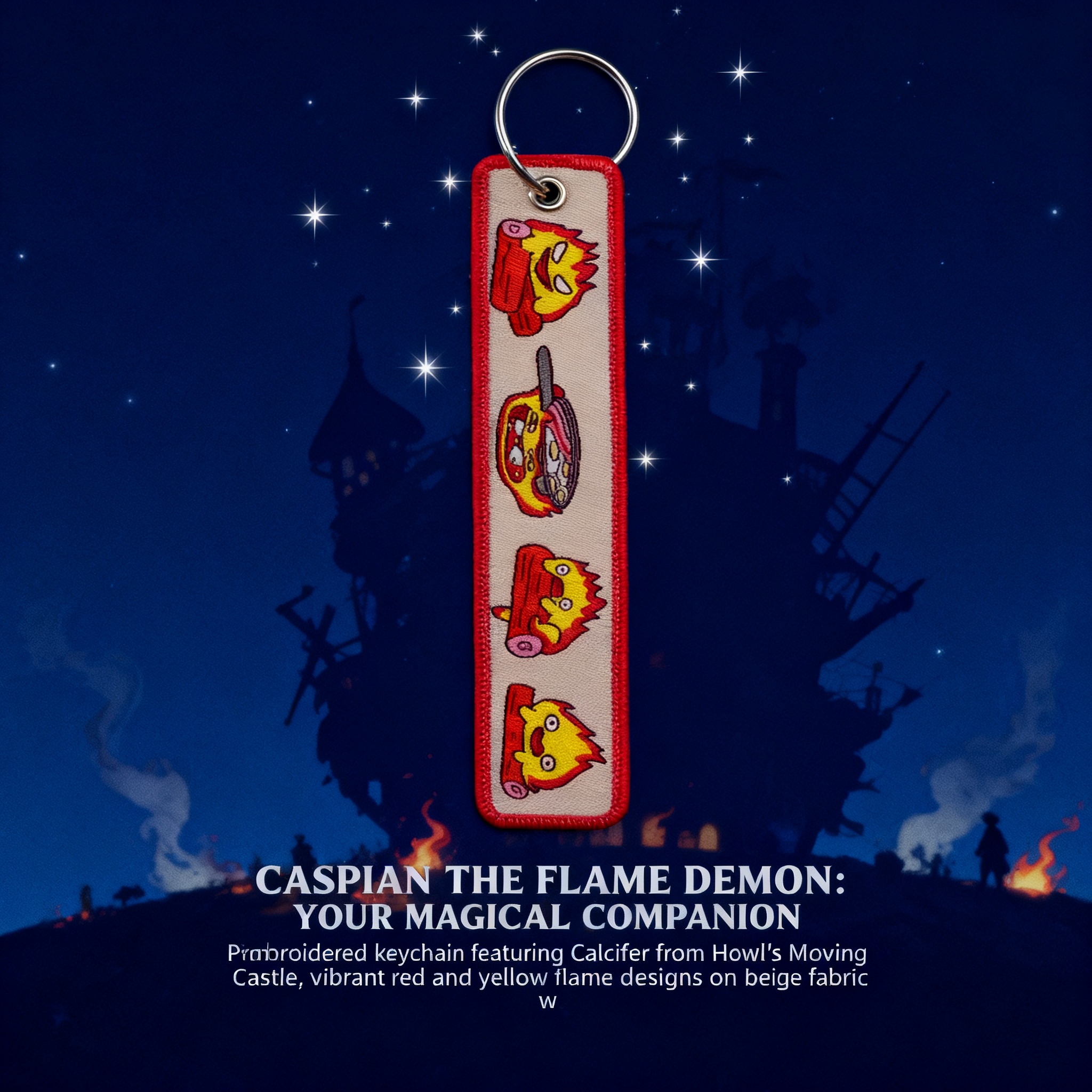 Anime Fire Embroidery Key Fobs – Anime Cosplay Face recenzja i cena