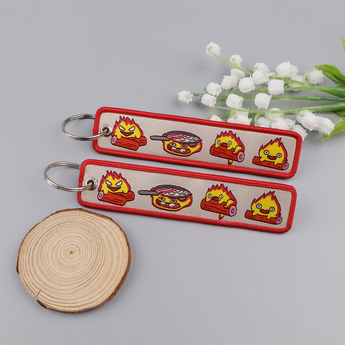 Anime Fire Embroidery Key Fobs – Anime Cosplay Face recenzja i cena